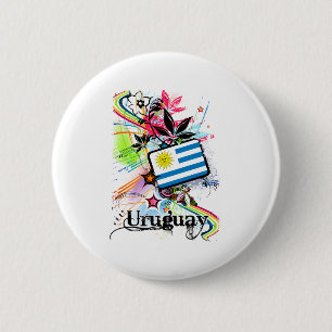 Flower Uruguay Button