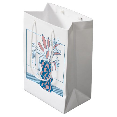Flower vase design medium gift bag