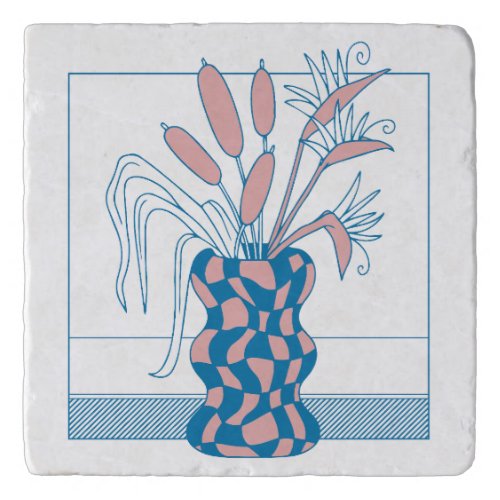Flower vase design trivet