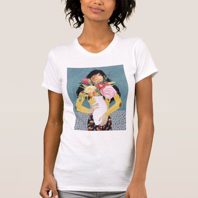 Flower Vase Girl T-Shirt (Front)
