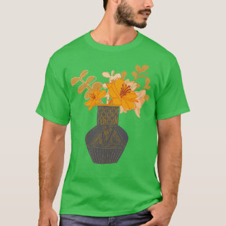 Flower Vase Illustration T-Shirt