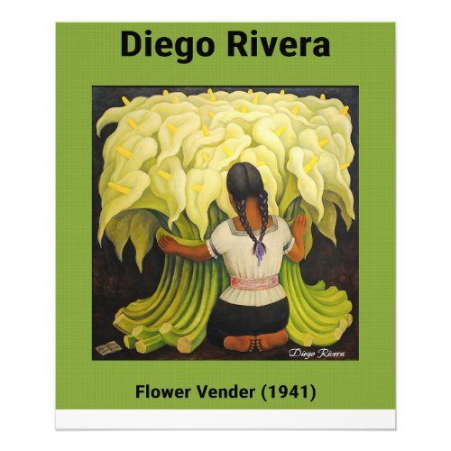Flower Vender 1941 by Diego Rivera Photo Print