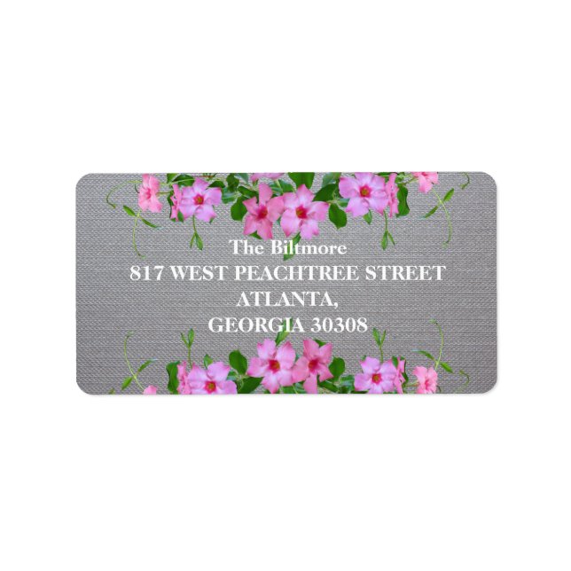 Flower Vine  Label (Front)