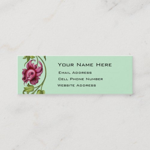 Flower Vine Skinny Profile Card Business Cards