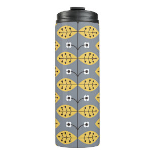Flower vintage hand drawn pattern design. Scandina Thermal Tumbler