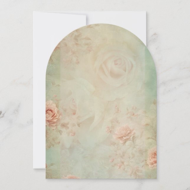 flower vintage invitation (Front)