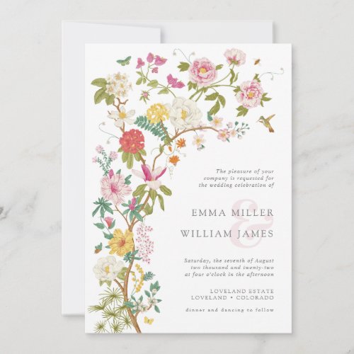 Flower Vintage Wedding Invitations