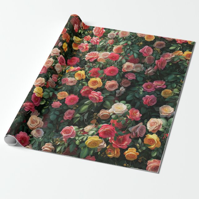 flower wall wrapping paper (Unrolled)