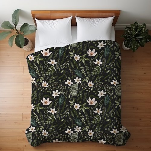 Flower Watercolor Floral Botanical Pattern Duvet Cover