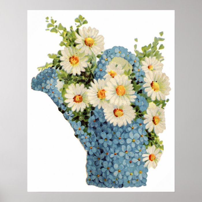 Flower Watering Can Poster