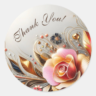 Flower Wedding Envelope/Gift Thank You Stickers
