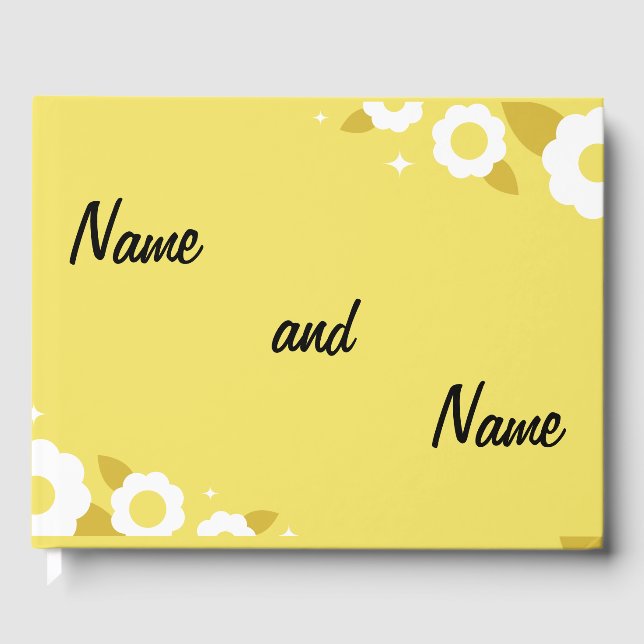 flower wedding guestbook (Front)