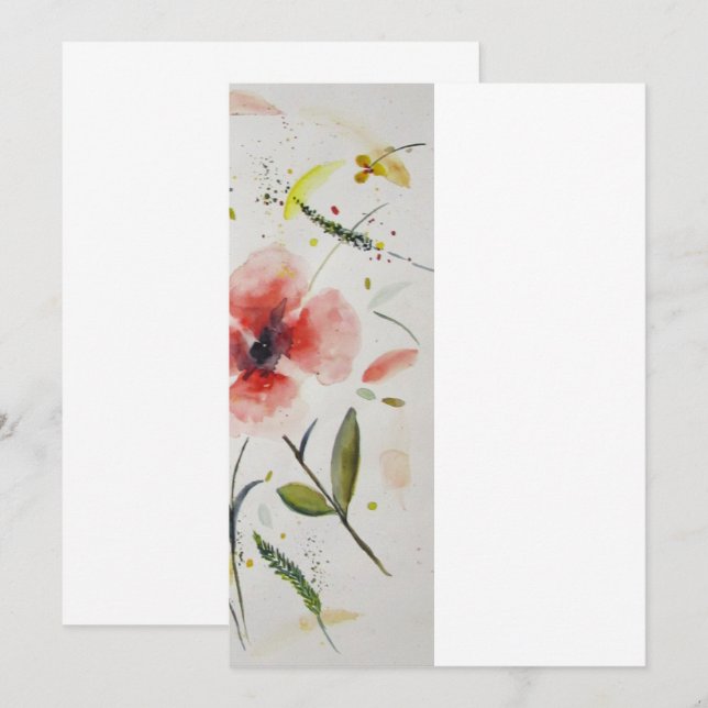 Flower wedding invitation (Front/Back)