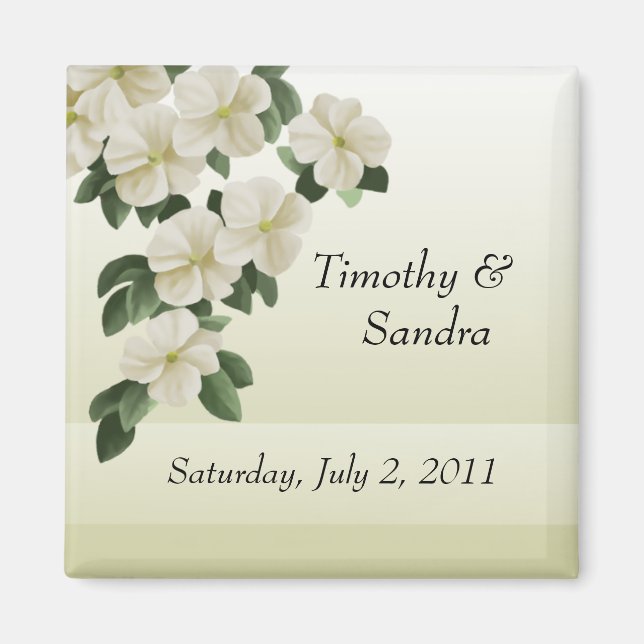 Flower Wedding Magnets (Front)