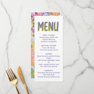Flower Wedding  Menu