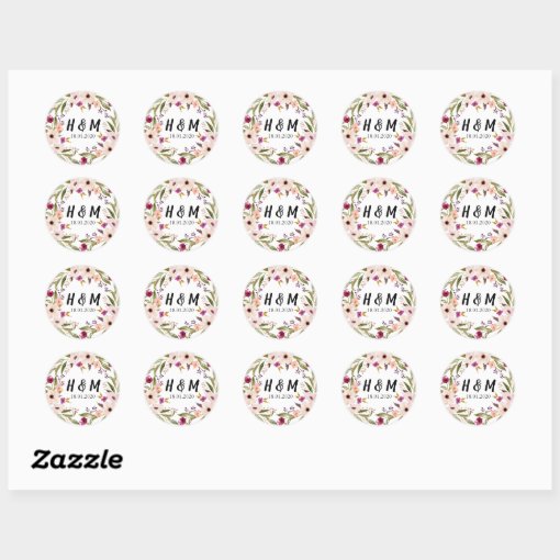 Flower weeding sticker Zazzle