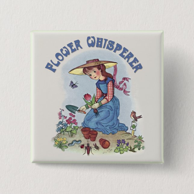 Flower Whisperer Button (Front)