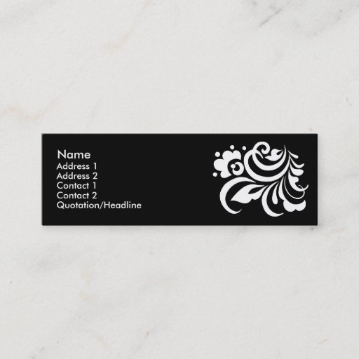 Customizable flower_white business cards