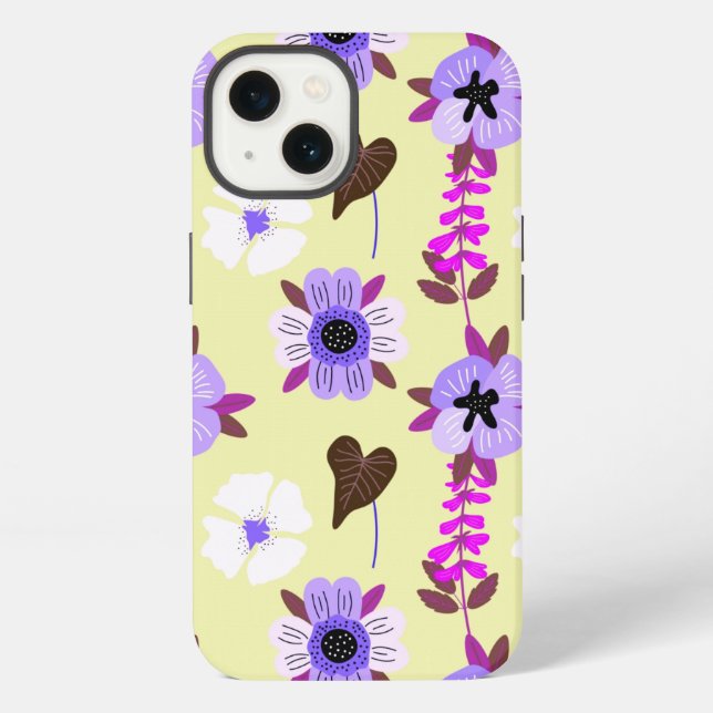 Flower White Pattern iPhone Case (Back)