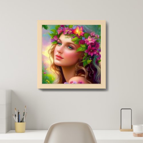 Flower wife this beauty is ready to live in your  framed art