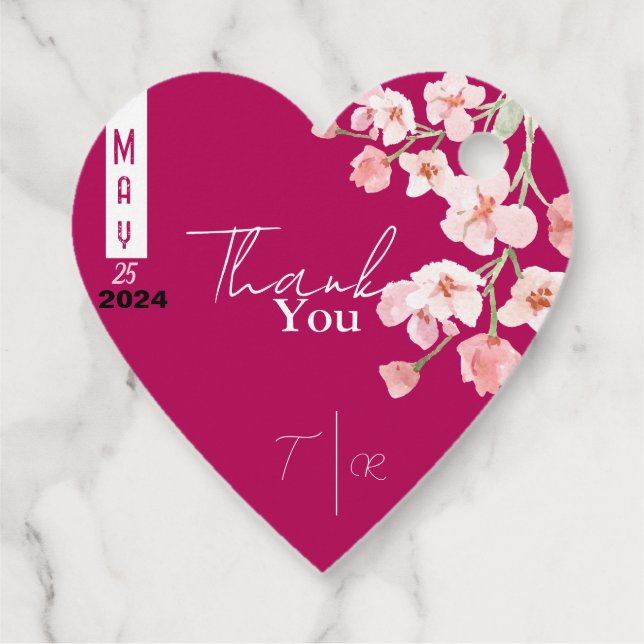 Flower wine favor tags (Back)