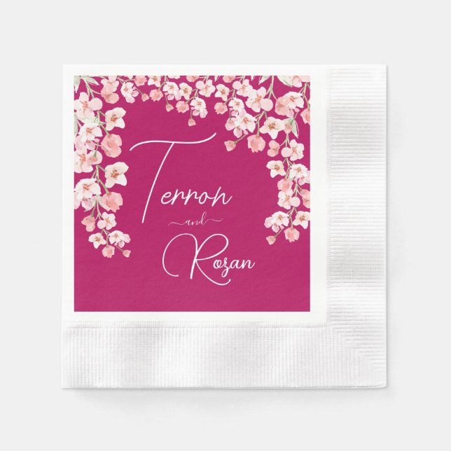 Flower wine napkins (Front)