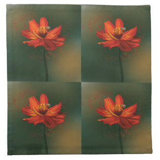 Flower with bee cloth napkin