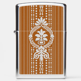 Flower with laurel wreath big zippo lighter