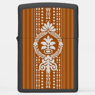 Flower with laurel wreath big zippo lighter