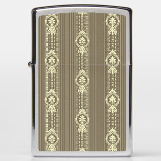 Flower with laurel wreath in sepia small zippo lighter