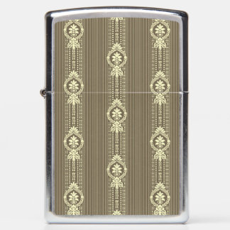 Flower with laurel wreath in sepia small zippo lighter