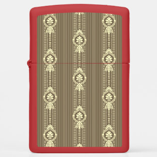 Flower with laurel wreath in sepia small zippo lighter