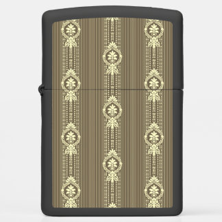 Flower with laurel wreath in sepia small zippo lighter