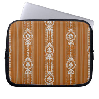 Flower with laurel wreath laptop sleeve