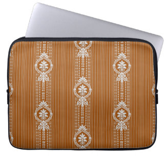 Flower with laurel wreath laptop sleeve