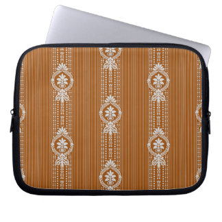 Flower with laurel wreath laptop sleeve