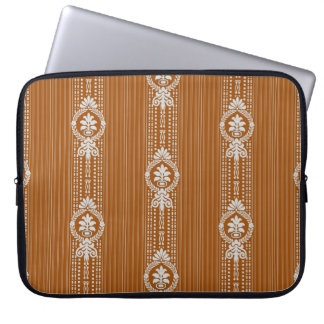 Flower with laurel wreath laptop sleeve