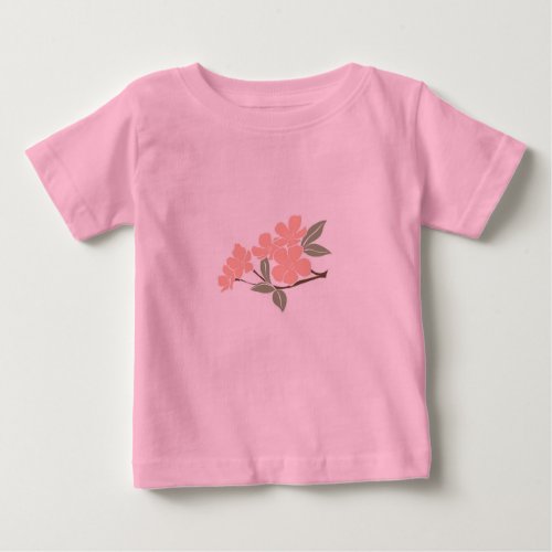 Flower with leaves of trees baby T_Shirt