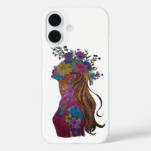 Flower Woman Floral Art Phone Case