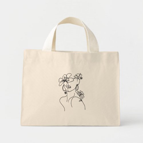 Flower Woman Mothers Day  Mini Tote Bag