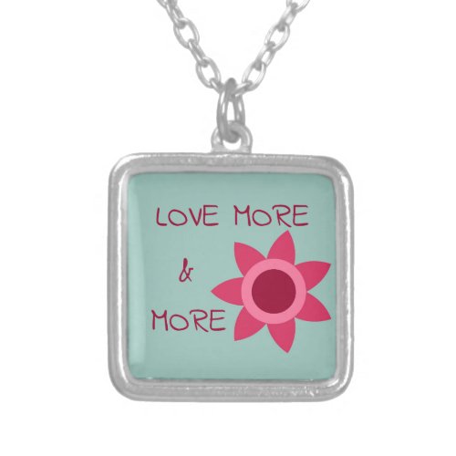  flower women girlfriend valentine birthday gift silver plated necklace