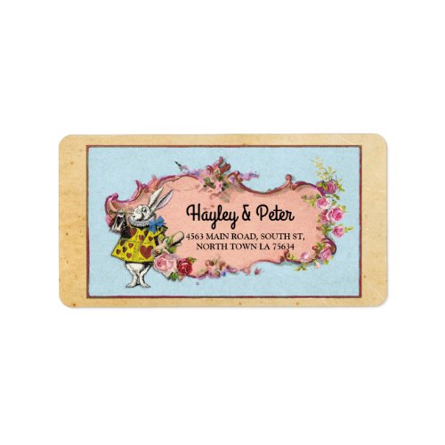 Flower Wonderland Rabbit Address Labels Stickers