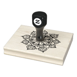 1 Line Custom Rubber Stamp with Wood Handle