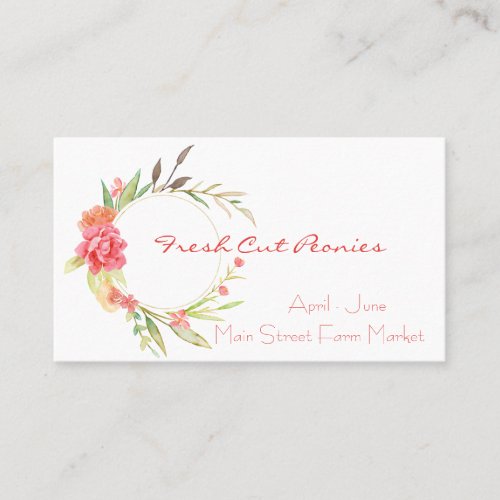 Flower Wreath Business Card