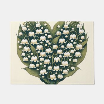 Flower Wreath Heart Spring Love Nature Gardener    Doormat by Vintage_Bubb at Zazzle