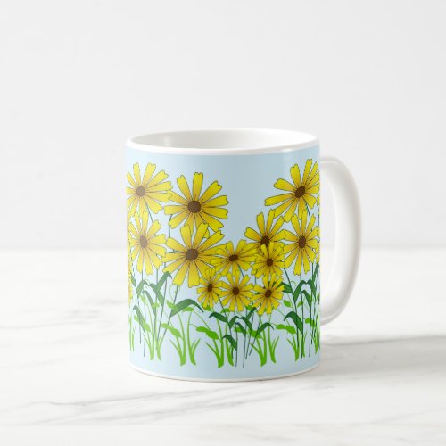 Flower Yellow Daisy Spring Floral Coffee Mug