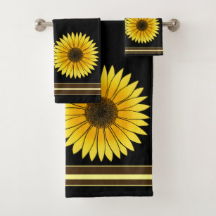 Details about   Hand made Sunflowers on Light YellowTowel Bathroom Hand and bath Towel  