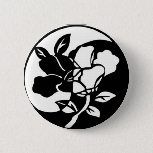 Flower Yen Yang Backpack Pin Button (Front)