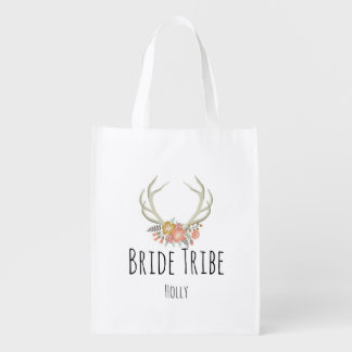 Flowered Antler-Reusable Bag