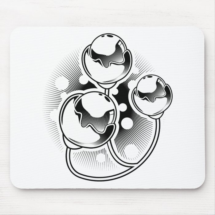 Flowered barbell tattoo design mouse pads